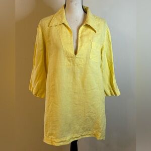 In The Wash yellow tunic top SZ M